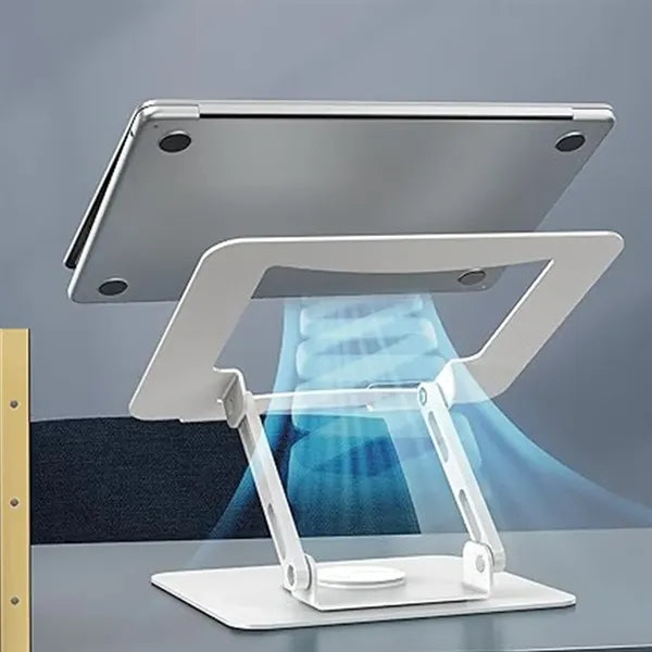 Foldable rotatable liftable heat dissipation laptop stand