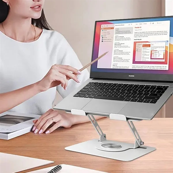 Foldable rotatable liftable heat dissipation laptop stand