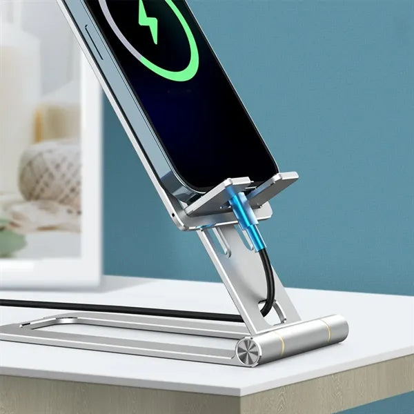 Metal foldable retractable thin desktop mobile phone stand