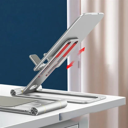 Metal foldable retractable thin desktop mobile phone stand
