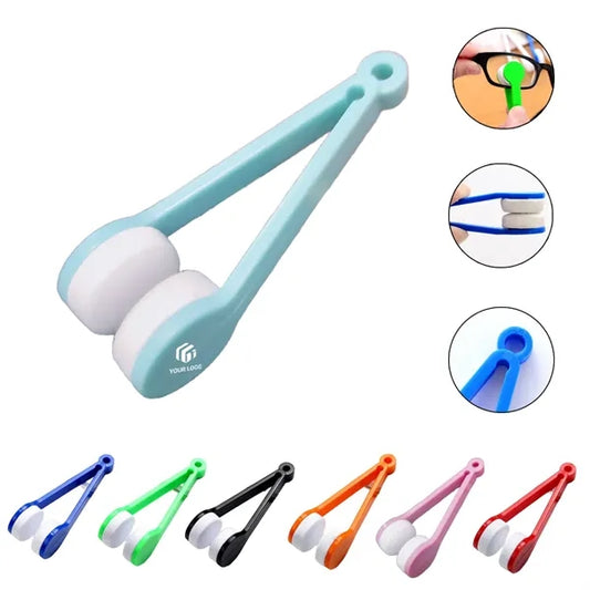 Portable practical double-sided eyeglasses cleaning brush