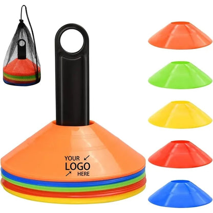 25pcs Set Agility Soccer Cones with Carry Bag and Holder