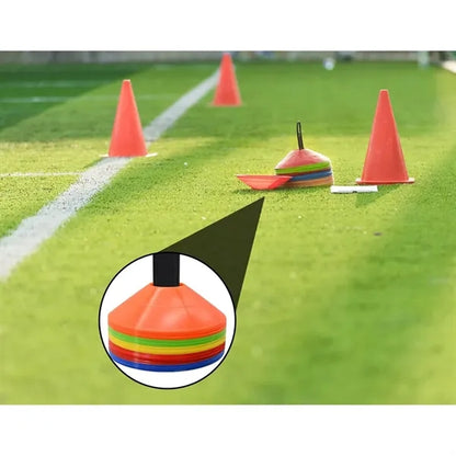 25pcs Set Agility Soccer Cones with Carry Bag and Holder