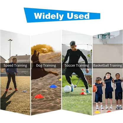 25pcs Set Agility Soccer Cones with Carry Bag and Holder