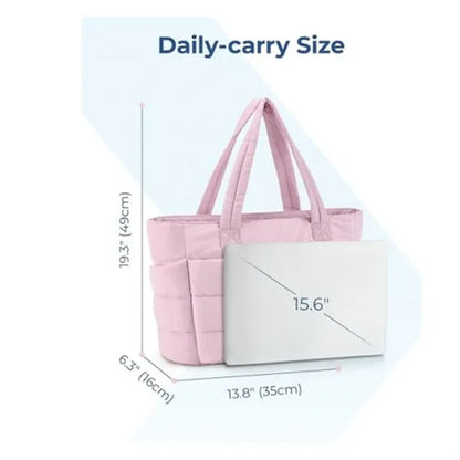 Large capacity fashionable light fluffy handbag shoulder bag