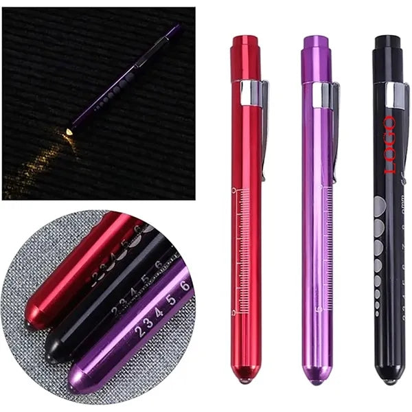 First Aid LED Flashlight Stick W/ Pupil Gauge - Medical Use
