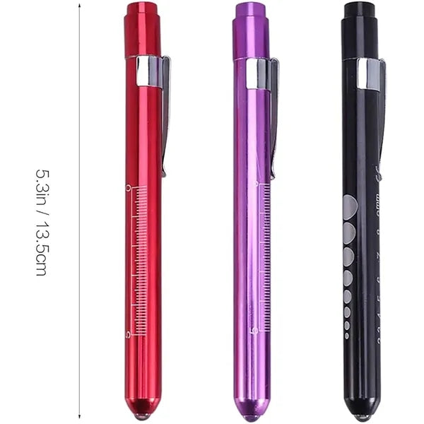 First Aid LED Flashlight Stick W/ Pupil Gauge - Medical Use