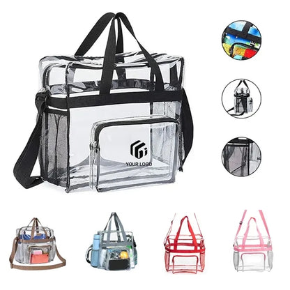 Large capacity stadium approved clear crossbody  tote bag