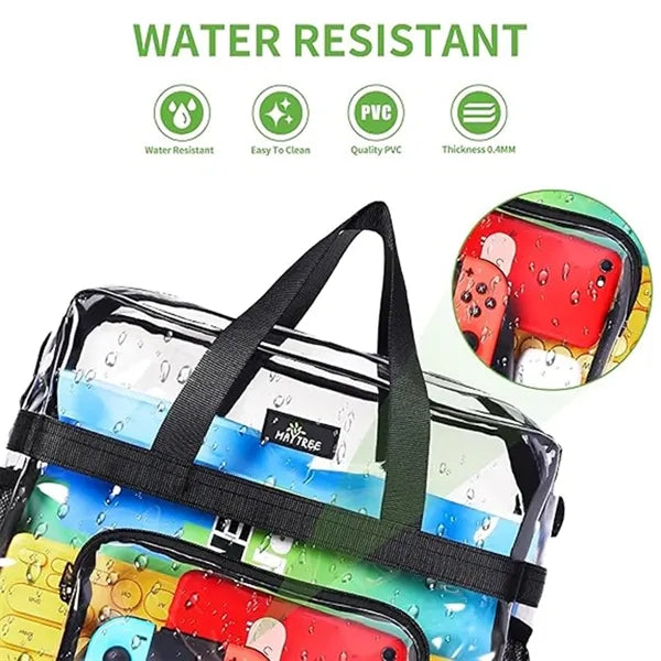 Large capacity stadium approved clear crossbody  tote bag