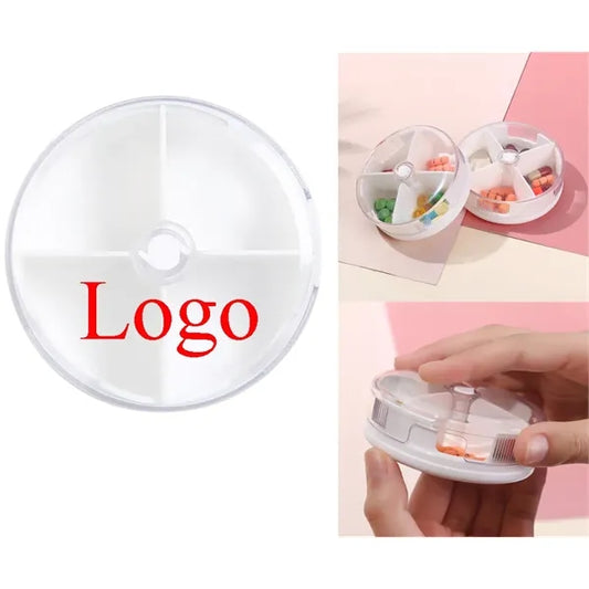 4 in 1 Plastic Portable Travel Pill Organizer Case Box