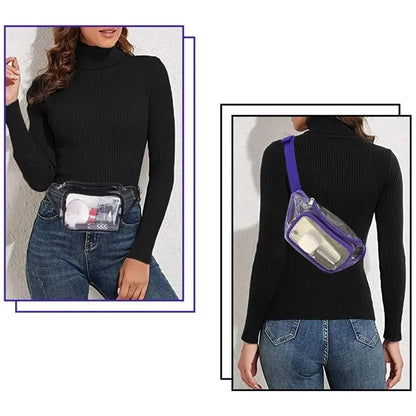 Portable unisex waterproof stadium approved clear waist bag