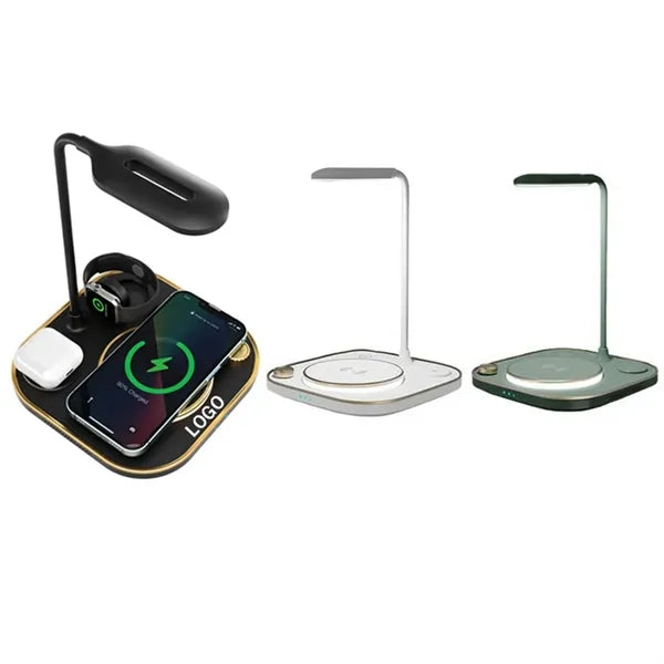 Fast Wireless Charger Stand with Dimmable LED Desk Lamp
