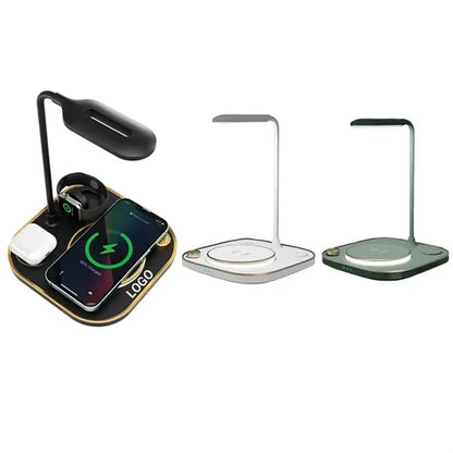 Fast Wireless Charger Stand with Dimmable LED Desk Lamp