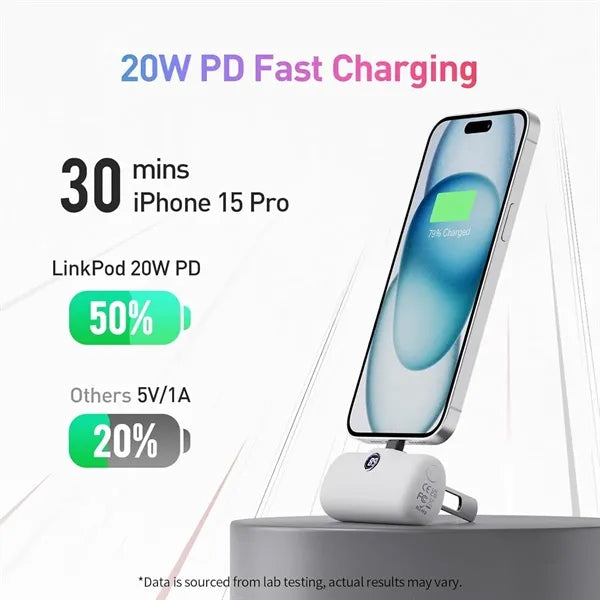 Small Portable Charger Power Bank With Foldable Metal Stand