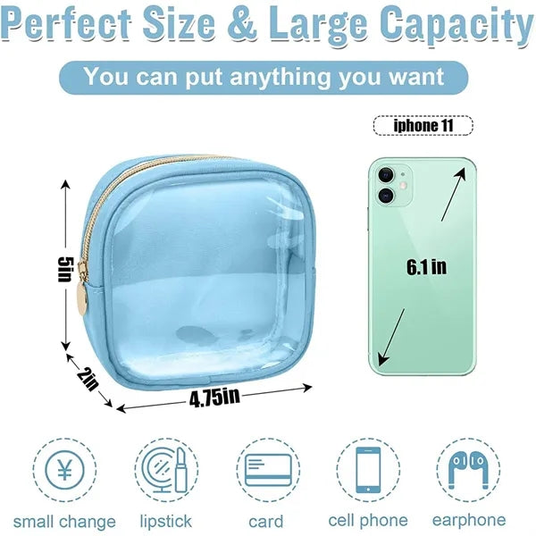 Clear Mini Travel Makeup Bag