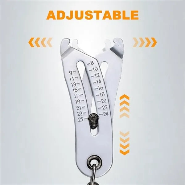Precise Tool Nut Thread And Bolt Head Size Checker Keychain
