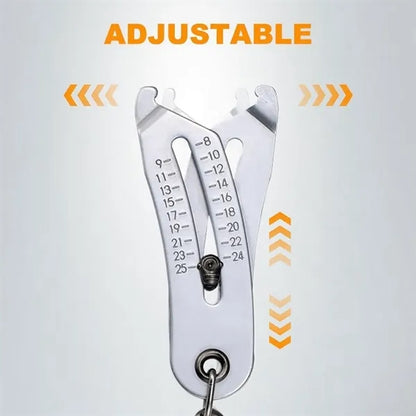 Precise Tool Nut Thread And Bolt Head Size Checker Keychain