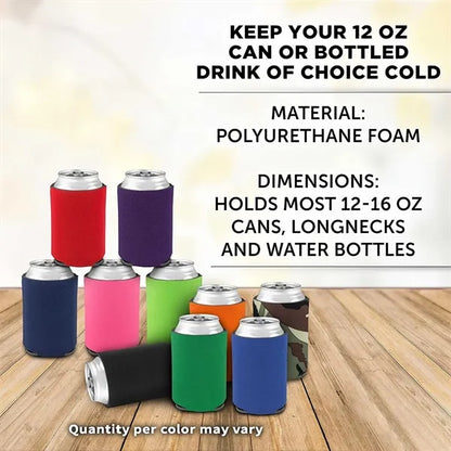 DIY personalized collapsible slim beer can coolers sleeves
