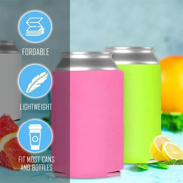 DIY personalized collapsible slim beer can coolers sleeves