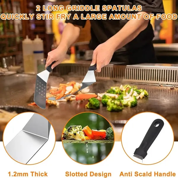 17-Piece Outdoor BBQ Blackstone Griddle Accessories Kit