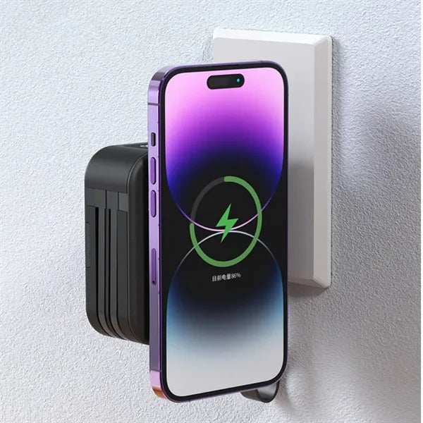 Magnetic wireless power bank 5-in-1 10000mah comes wire pin