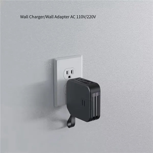 Magnetic wireless power bank 5-in-1 10000mah comes wire pin