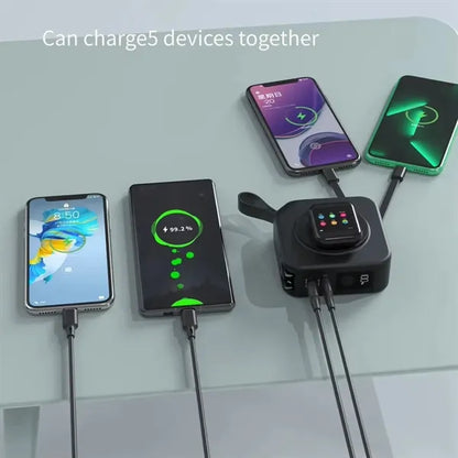 Magnetic wireless power bank 5-in-1 10000mah comes wire pin