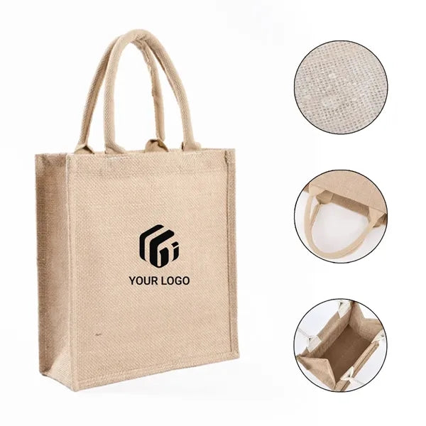 Practical Portable Multipurpose Customizable Jute Tote Bag
