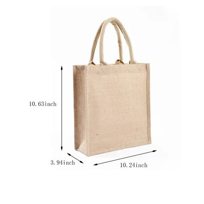 Practical Portable Multipurpose Customizable Jute Tote Bag