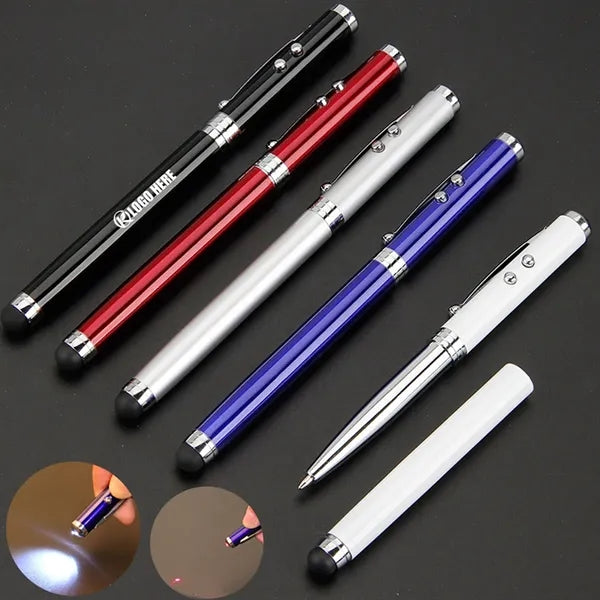 4-in-1 Stylus Metal Pen with LED Light