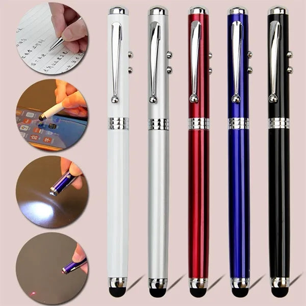 4-in-1 Stylus Metal Pen with LED Light