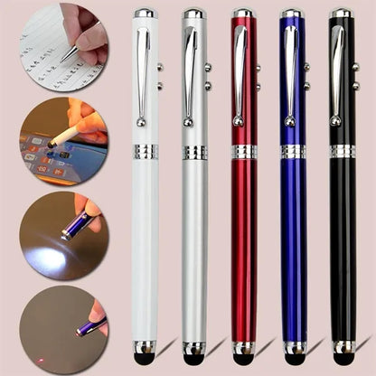4-in-1 Stylus Metal Pen with LED Light