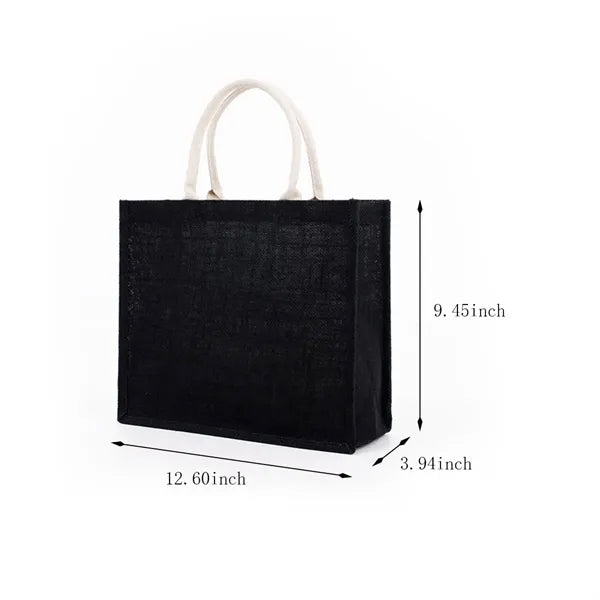 Large Capacity Multipurpose Customizable Jute Tote Bag