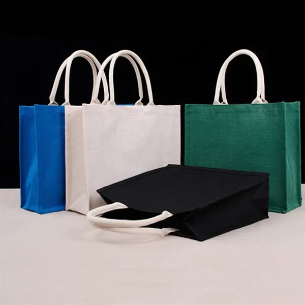 Large Capacity Multipurpose Customizable Jute Tote Bag