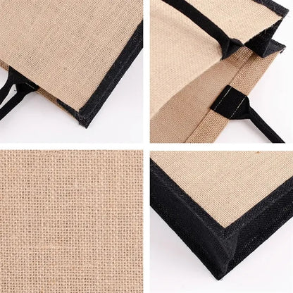 Colorful Portable Large Capacity Waterproof Jute Tote Bag