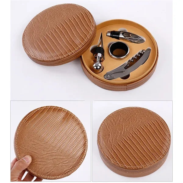 Red Wine Bottle Opener Stopper Set Accessories Gift