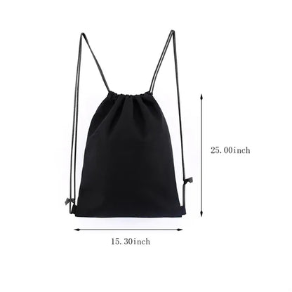 Colorful multifunctional portable canvas drawstring backpack
