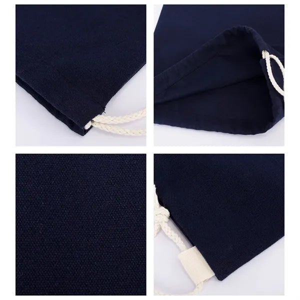 Colorful multifunctional portable canvas drawstring backpack