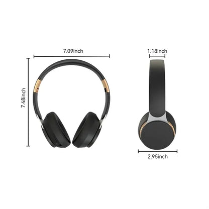 Foldable Fast Charge Wireless and Wired Bluetooth Headphones