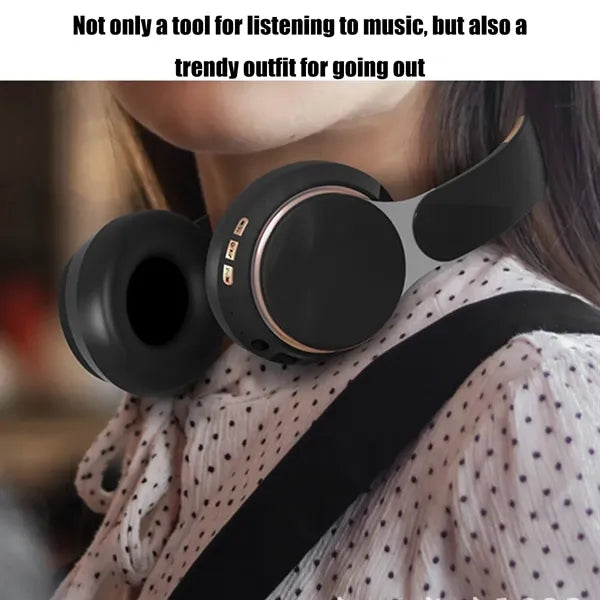 Foldable Fast Charge Wireless and Wired Bluetooth Headphones