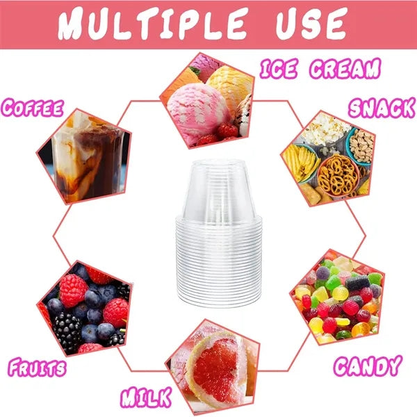 Eco-Friendly Disposable Clear Plastic Cup for Cold Beverages