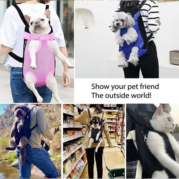 Adjustable Shoulder Strap Pet Legs Out Frontpack Backpack