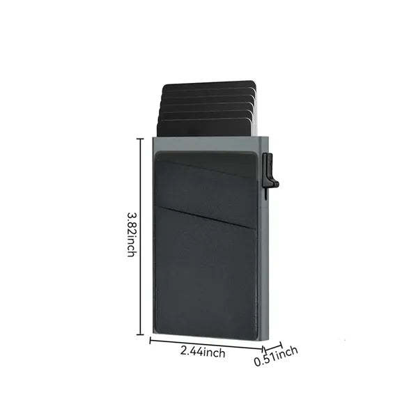 Pop Up RFID Blocking Slim Man Wallet Metal Card Holder