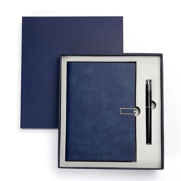 Business Luxury Leather Notebook Gift Set With Pen