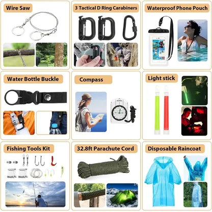 250Pcs Professional Survival Kit And First Aid