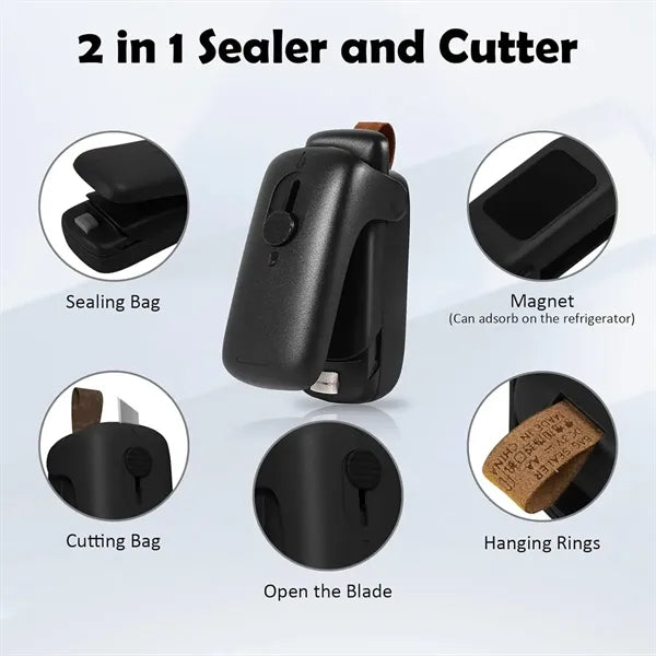 2 in 1 Heat Sealer and Cutter with Lanyard