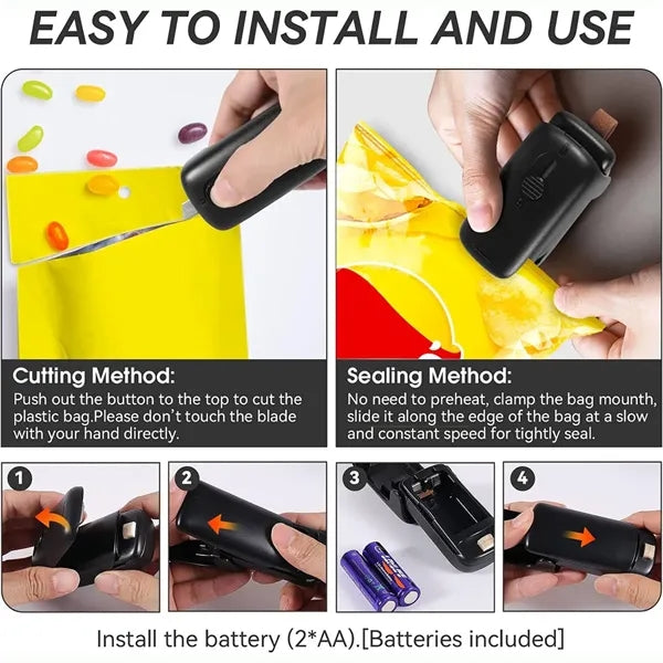 2 in 1 Heat Sealer and Cutter with Lanyard