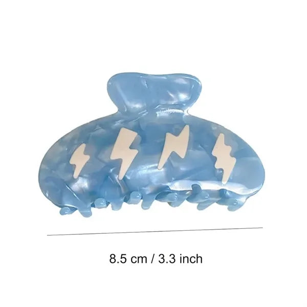 Cloud Lightning Blue Hair Claw Clip