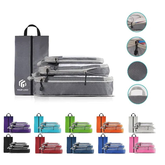 4PCS Nylon Travel Waterproof Breathable Foldable Organizer
