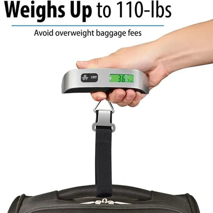 Portable travel hanging suitcase digital luggage scale